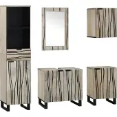 vidaXL Badkamermeubel Set 5 st Walnootbruin 38 x 33 x 160 cm