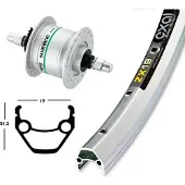 Exal Zx19 Dynamo Shimano Dh3n31 Voorwiel