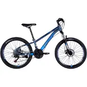DaviBikes – Kinderfiets – 24 inch – 21 versnellingen – Schijfremmen – 130-160 cm – Blauw – Jongen