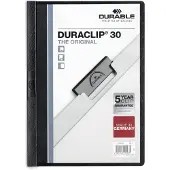Durable klemmap DURACLIP, A4, kunststof, met clip, zwart