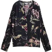 Tom Tailor Blouse beige / groen / aubergine / zwart