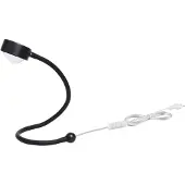 LIGHTME LED-bureaulamp Powerlens Snake, zwart, Werkkamer / Kantoor, metaal, Modern, LED bureaulamp