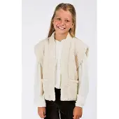 B.NOSY blouse ecru Meisjes Polyester Opstaande kraag Effen - maat 110
