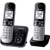 Panasonic KX-TG6862JTB, DECT-telefoon, Draadloze headset, Luidsprekerfunctie, Identificatie van de beller, Zwart, Zilver