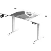 Ultradesk LEVEL V2 – Bureau voor Gaming, Home Office & Kantoor – Wit – Elektrisch verstelbaar – Incl. XL Muismat & Accessoires