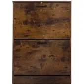 ML-Design Schoenenkast Gary met 2 opbergvakken | hout bruin 60x84x24 cm schoenenkasten | NADUVI