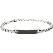 Breil Armband zwart / zilver / transparant