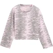 Tom Tailor - Cropped shirt met lange mouwen en patroon - Maat 164 - rose zebra design