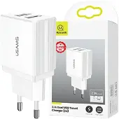 Usams 2.1A Power Adapter - 2x USB-A