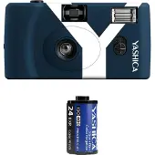 Yashica MF-1, compacte filmcamera, 35 mm, 31 mm brandpuntsafstand, standaard, 1 meter, 1/120 seconde