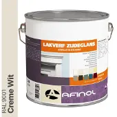 Afinol Zijdeglans Lakverf Creme Wit (RAL 9001) 2,5 liter