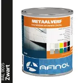 Afinol Metaalverf Zwart (RAL 9005) 750 ml