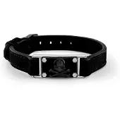 Philipp Plein Armband zwart / zilver