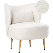 Beliani OTSBY II - Fauteuil - Off-white - Bouclé