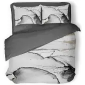 Eleganzzz Dekbedovertrek Micropercal Crystal Drops - grey 240x200/220cm