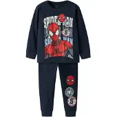 Name it Nachtkledij 'NMMocti Spider' navy / saffier / donkerrood / offwhite