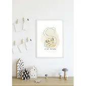 Komar Poster S Zoals Simba - 50x70 Cm - Beige