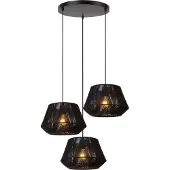 Lucide JESSICA - Hanglamp - Ø 35,5 cm - 3xE27 - Zwart