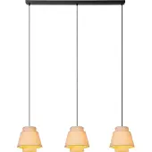 Lucide Hanglamp Tribute, dimbaar, crème / amber, Woon-/ Eetkamer, Textiel / Stof / Zijde, Hanglamp