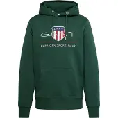 Gant Sweatshirt zilvergrijs / donkergroen / rood / wit