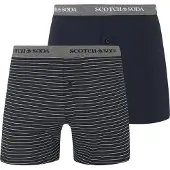 Scotch & Soda Boxershorts navy / grijs gemêleerd / wit