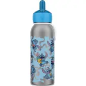 Mepal Isoleerfles flip-up Campus - 350 ml - 12 uur koud / 4 uur warm - Drinkfles met rietje voor kinderen - Stitch