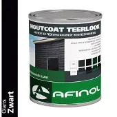 Afinol Houtcoat Teerlook Glans Zwart 750 ml