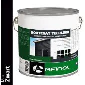 Afinol Houtcoat Teerlook Mat Zwart 2,5 liter