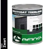 Afinol Houtcoat Teerlook Mat Zwart 750 ml