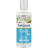 Natessance Biologische Kokosolie 100% Puur Koudgeperst Multifunctioneel Gebruik 100 ml Etherische olie
