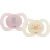 Dodie Anatomisch Fopspeen Roze - Beige 0-2 Maanden 2 St Fopspeen