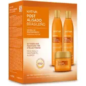 Big Buy Cooking Kativa Post Brazilian Straightening Kit: set voor het gladmaken van het haar met keratine, bestaande uit 2 x 225 ml + 150 ml