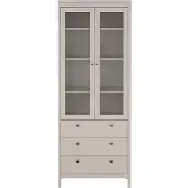 Ebuy24 Madrid vitrinekast 2 deuren 3 lades cashmere.
