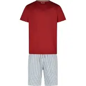 Phil&Co. Pyjama kort hemelsblauw / rood / wit
