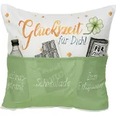 Hergo Sofahelden Sofakissen 43 x 43 cm Glückszeit für Dich