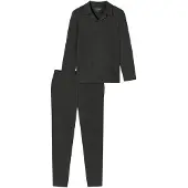 Schiesser Pyjama lang 'Selected Premium Warming' donkergrijs