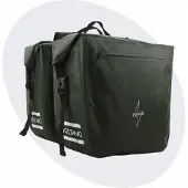 Voltano Dubbele Fietstas Rolltop Intense Green - 48 Liter - 100% Waterdicht