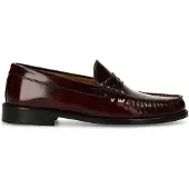 Manfield Burgundy leren loafers | Maat 38