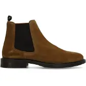 Manfield Cognac suède chelsea boots | Maat 40