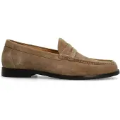 Manfield Taupe suède loafers | Maat 43