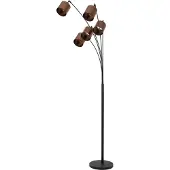 Lucide RANKOS - Vloerlamp - 5xE14 - Zwart