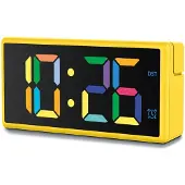 Hama wekker- Ibiza - Multicolor-display - USB oplaadfuntie - Geel
