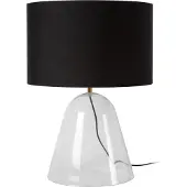 Lucide Tafellamp Campana glas met zwarte kap 25cm