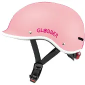 Globber HELM MASTER LIGHTS - Kinderhelm, maat XS/S (47-51), verstelbaar, LED-achterlicht, pastelroze
