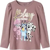 Name It Mini Shirt 'NMFAria Bluey' navy / goud / mauve / rosa