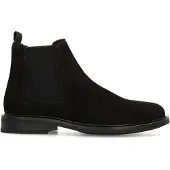 Manfield Zwarte suède chelsea boots | Maat 47