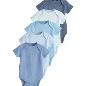 Next Rompertje/body navy / aqua / duifblauw / hemelsblauw