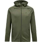 Peak Performance Rider Essentials Midlayer Zip Hood Fleece Heren Pine Needle/Pine Needle S