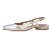 Manfield Ballerina met riempjes goud / zilver