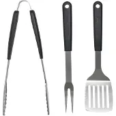 Char-Griller BBQ Gereedschap Set – 3-delig (Tang, Spatel en Vork) – RVS Barbecue Tools – Duurzaam en Stevig